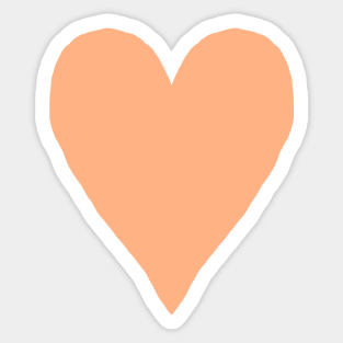 Peach Fuzz Heart Pantone Color of the Year 2024 Sticker